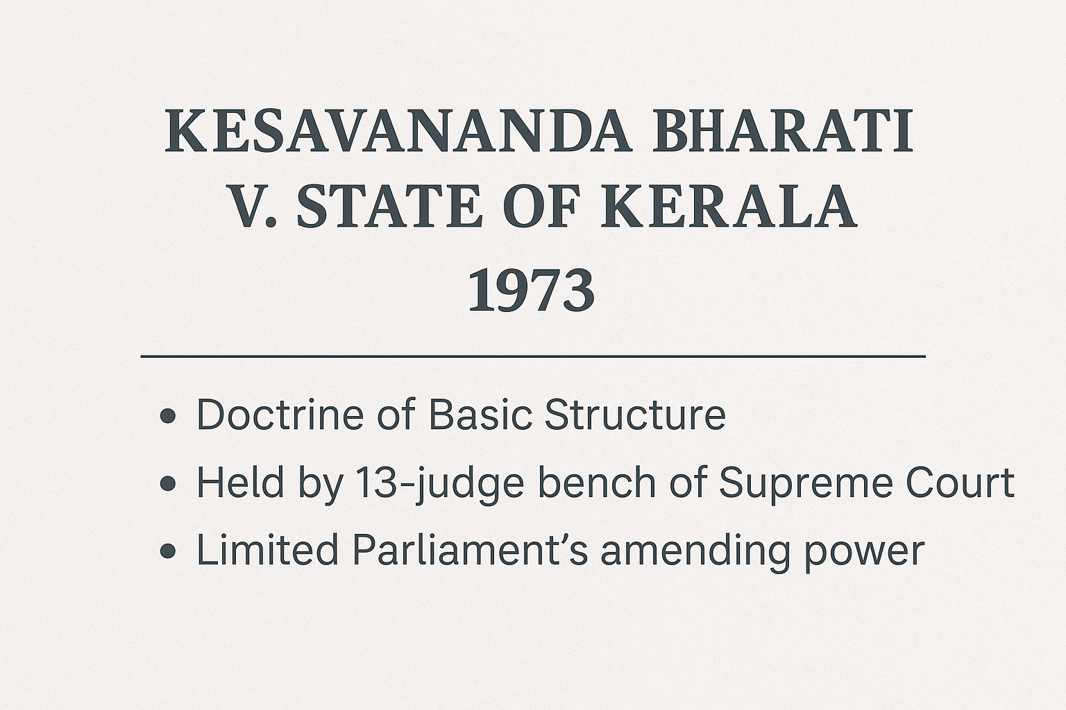 Kesavananda Bharati v. State of Kerala-1973