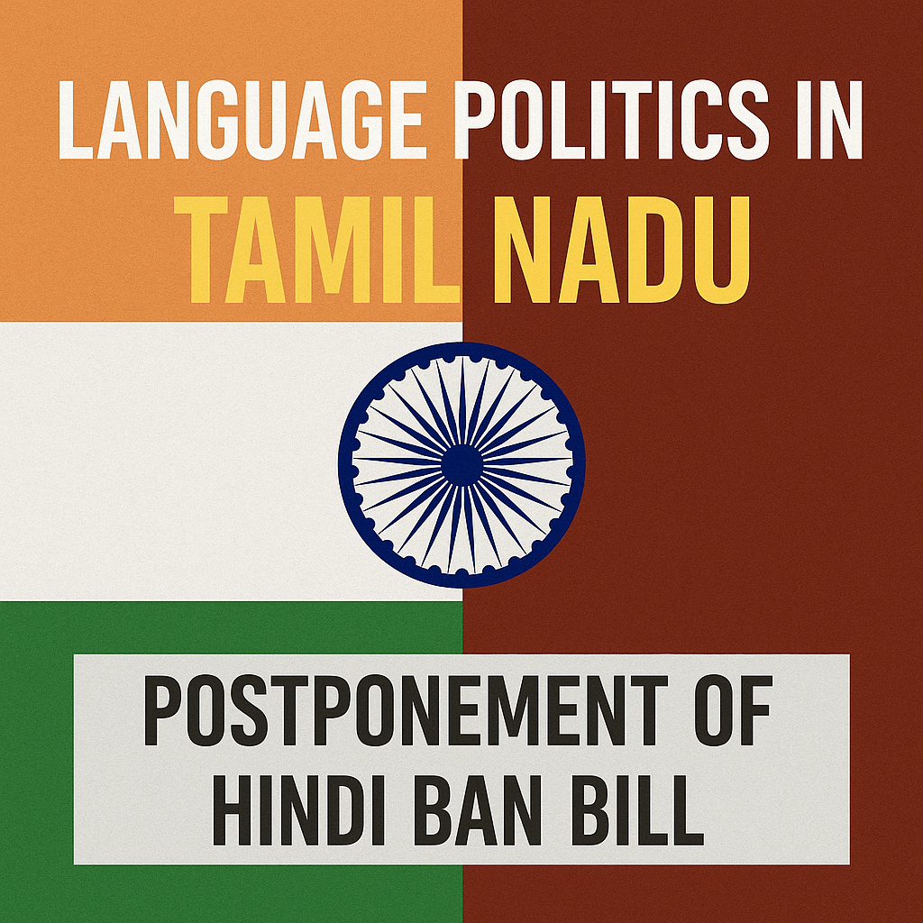 Language Politics and the Tamil Nadu Bill on Hindi Prohibition: An Analytical Overview
